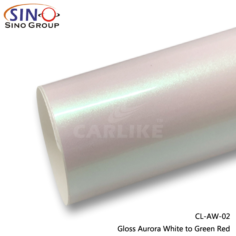 CL-AW Vinyle d'emballage de voiture blanche aurora