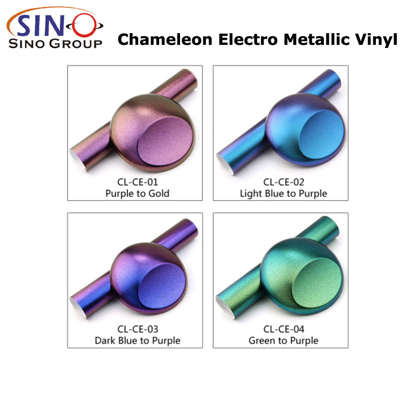 CL-CE Vinyle d'enveloppe de voiture électro métallique caméléon