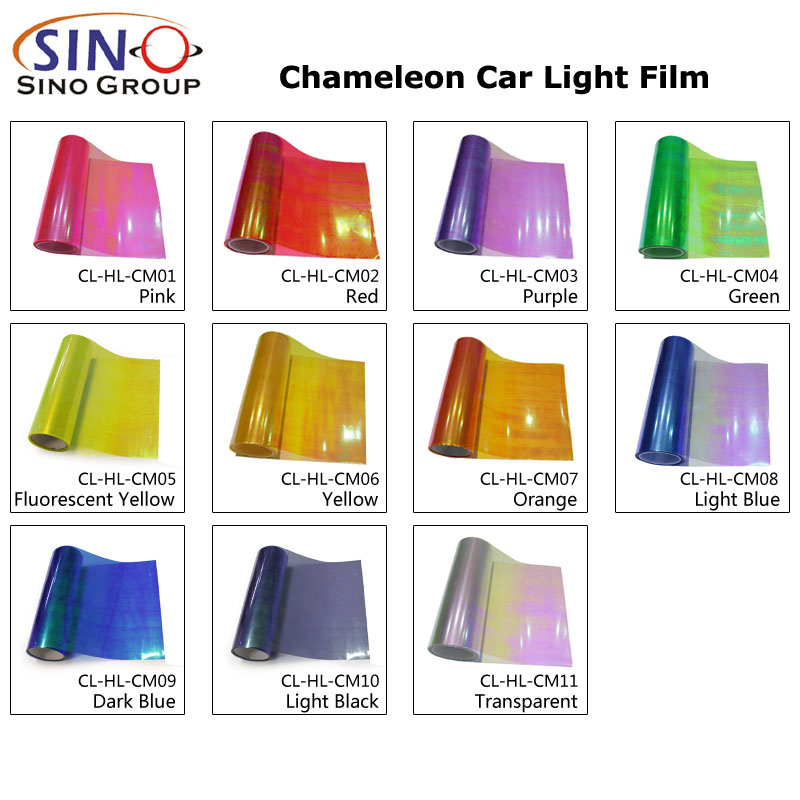 CL-HL-CM Autocollant vinyle teinte couleur phare caméléon