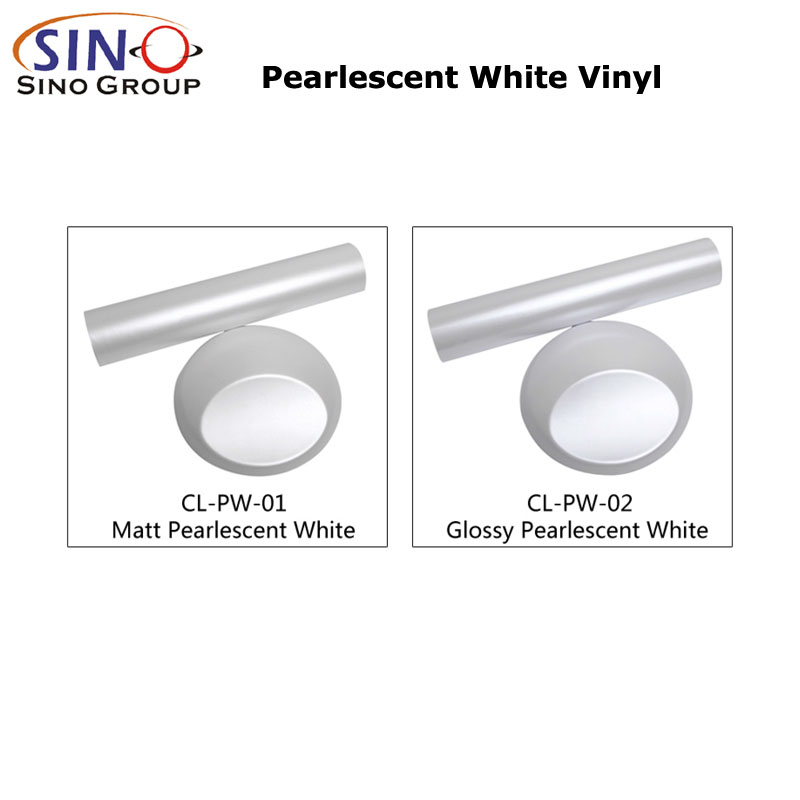 CL-PW Vinyle d'enveloppe de voiture blanc perle